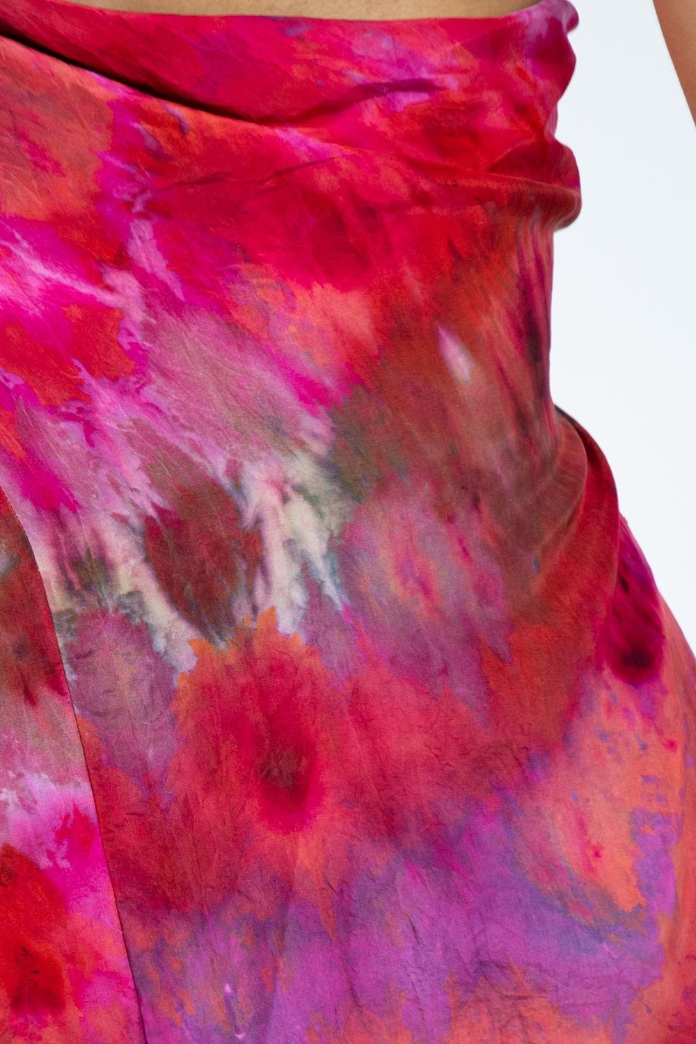 Morphew Collection Pink, Purple & Orange Silk Ice Dyed Dress For Sale 5