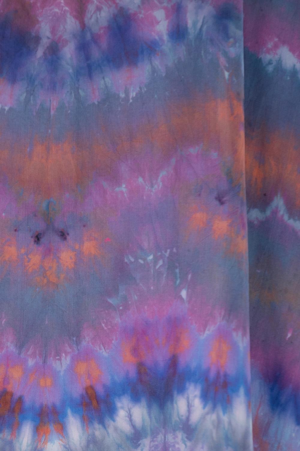 Morphew Collection Purple & Orange Silk Kimono For Sale 2