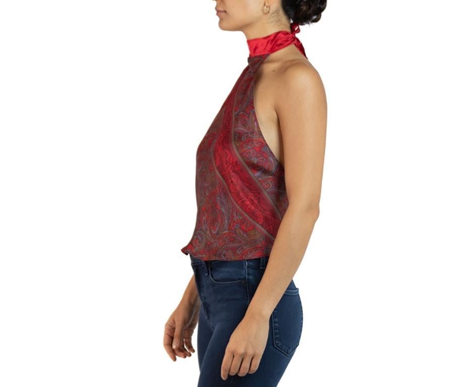 Morphew Collection Red & Blue Silk Halter Tie Scarf Top
MORPHEW COLLECTION is made entirely by hand in our NYC Ateliér of rare antique materials sourced from around the globe. Our sustainable vintage materials represent over a century of design,