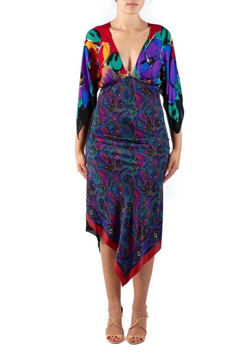 Morphew Collection Silk Twill 2-Scarf Dress For Sale 3