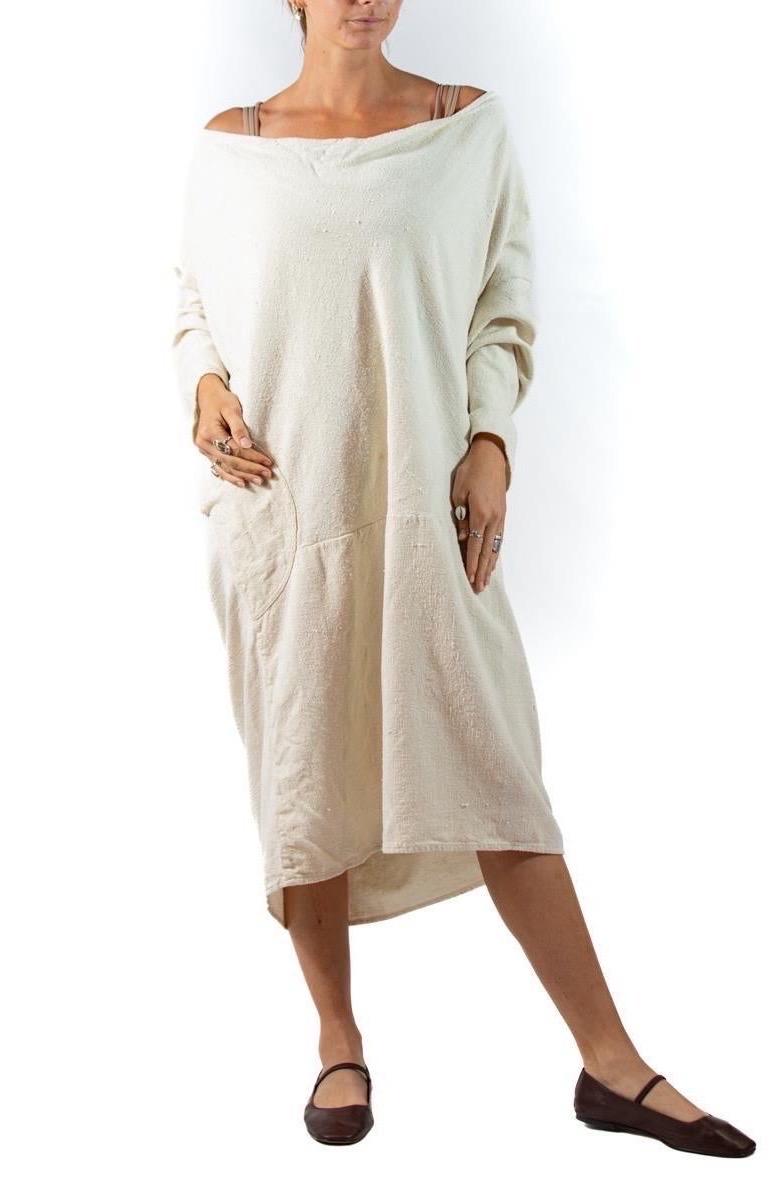 Morphew Collection Silk Unisex Cowl Draped Tunic With Pockets For Sale 3