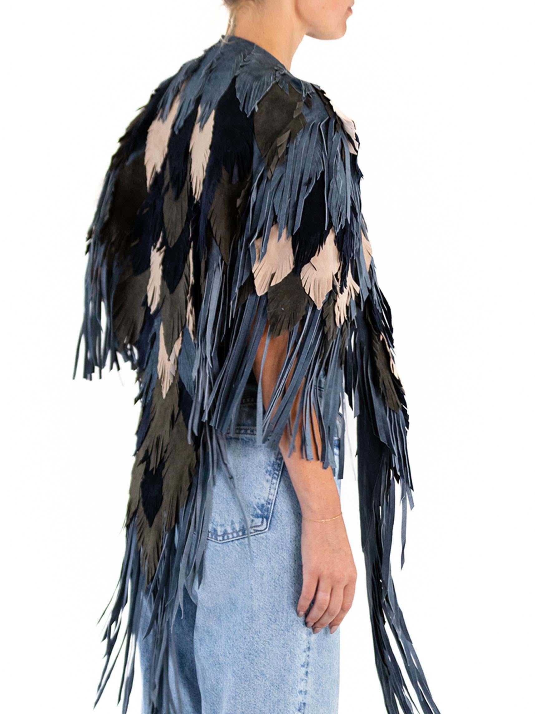 feather trim cape