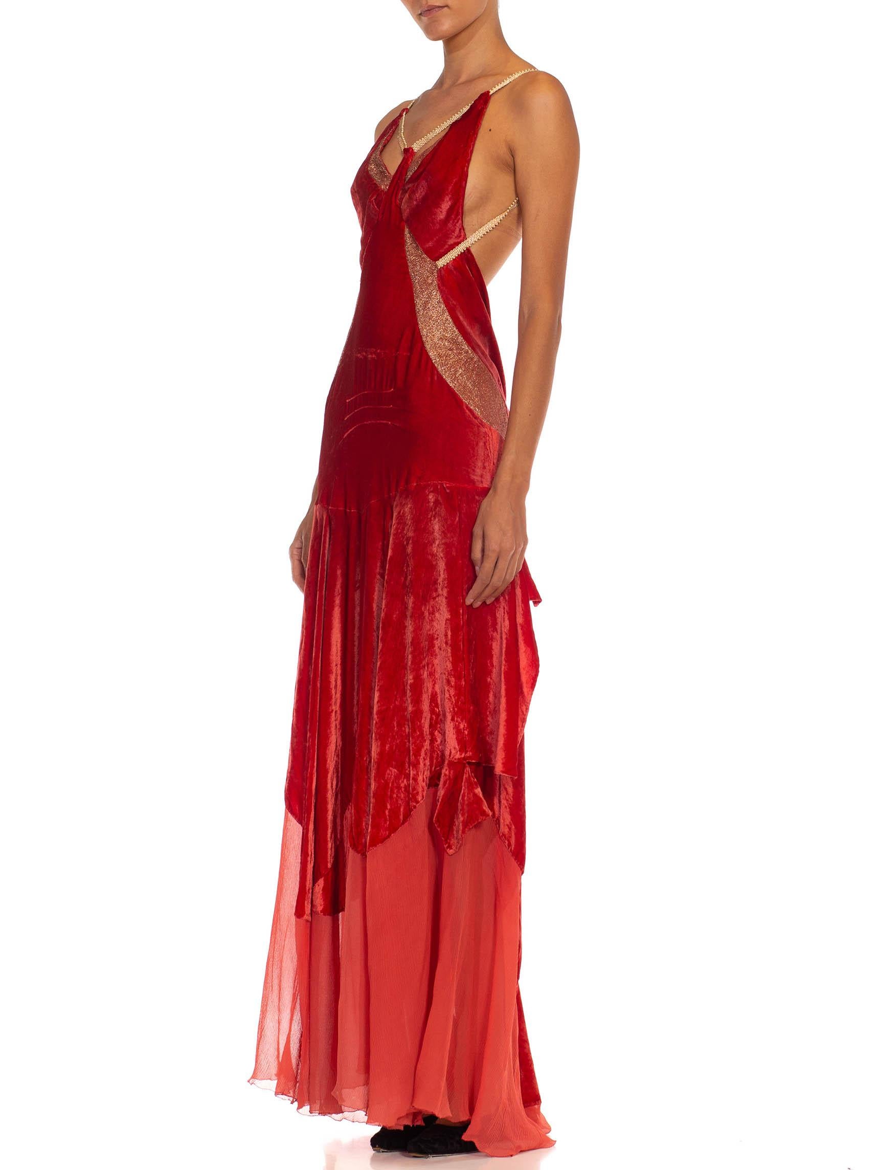 red satin backless dress