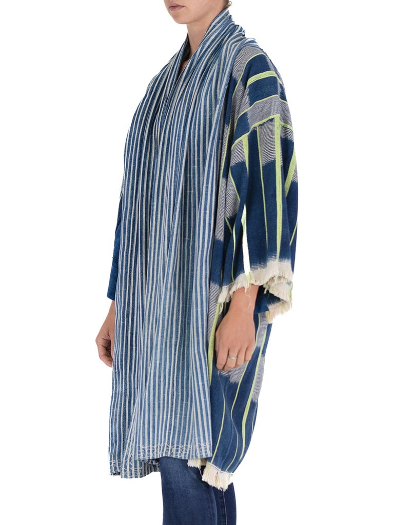 Morphew Collection West African Indigo Cotton Unisex Beach Coat Duster ...