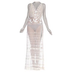 1930'S Morphew Collection White Lace Dress