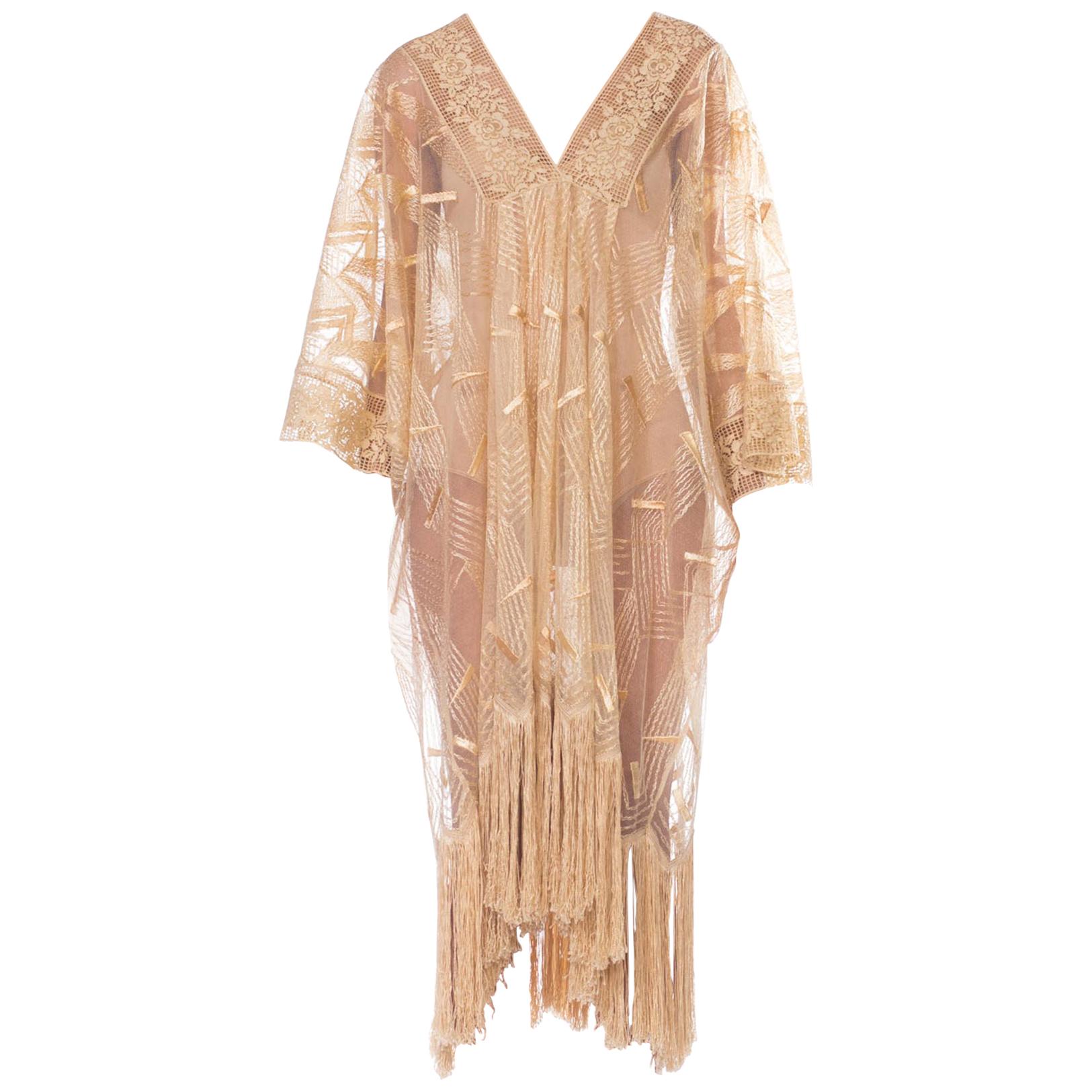 Morphew Kaftan Tunic Dress Made from Art Deco 1920s lace
