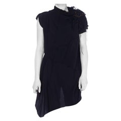 Used MORPHEW COLLECTION Black Recycled Silk Deconstructed Oversize Top With Victoria