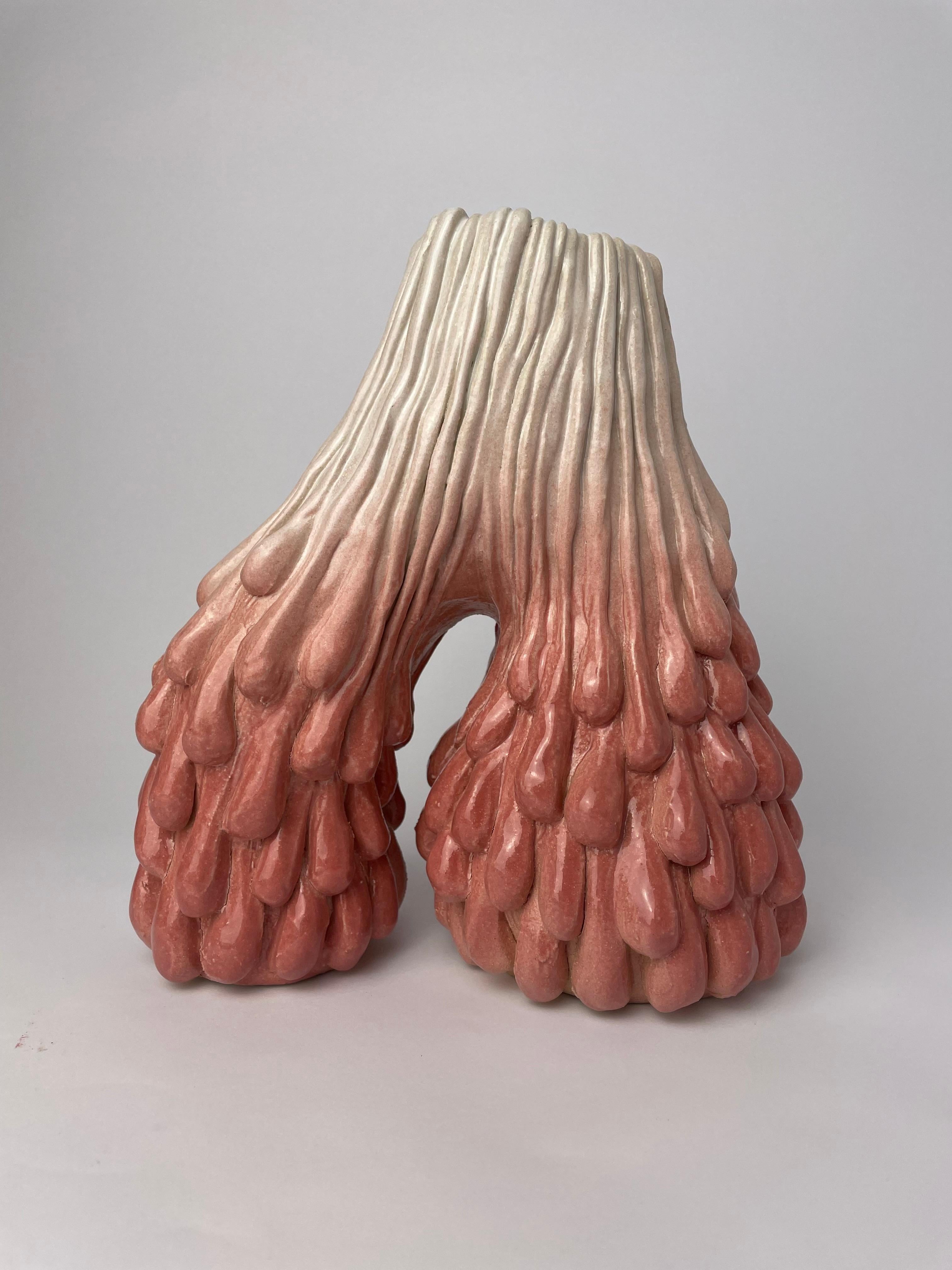 Moderno Vaso Morphic Arc Rosa di Studio A in vendita