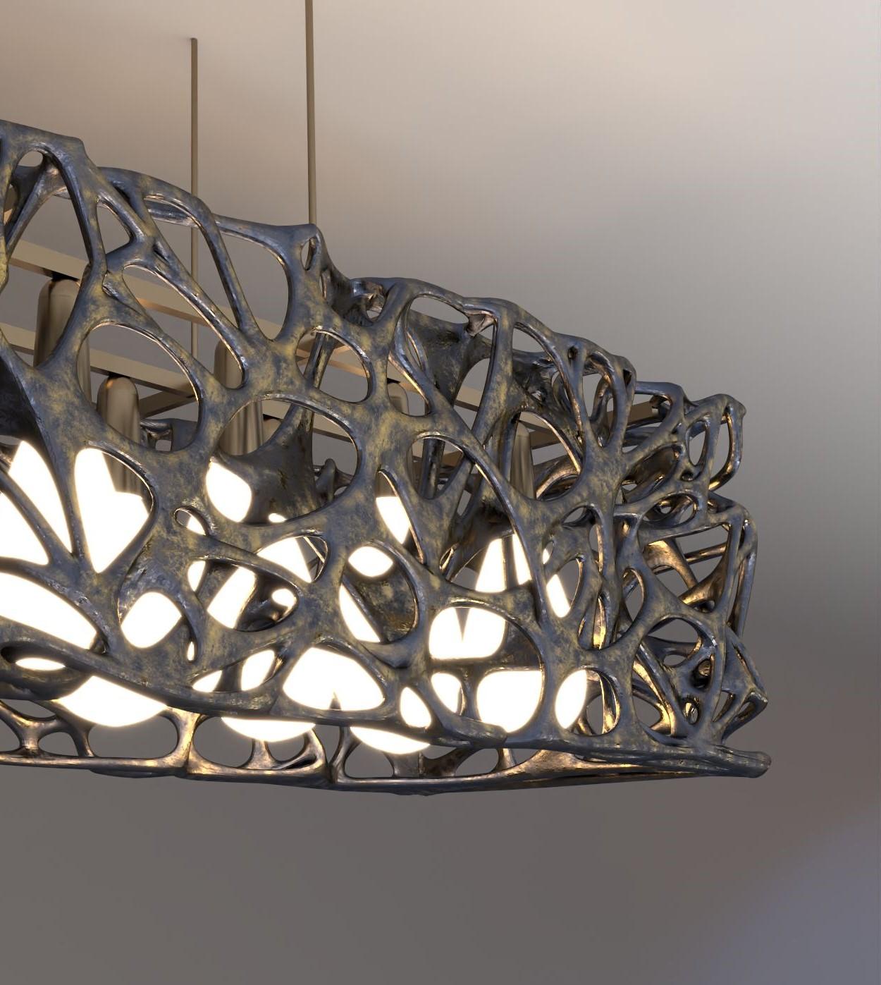 Italian Morphogen Pendant Lamp by John Brevard For Sale