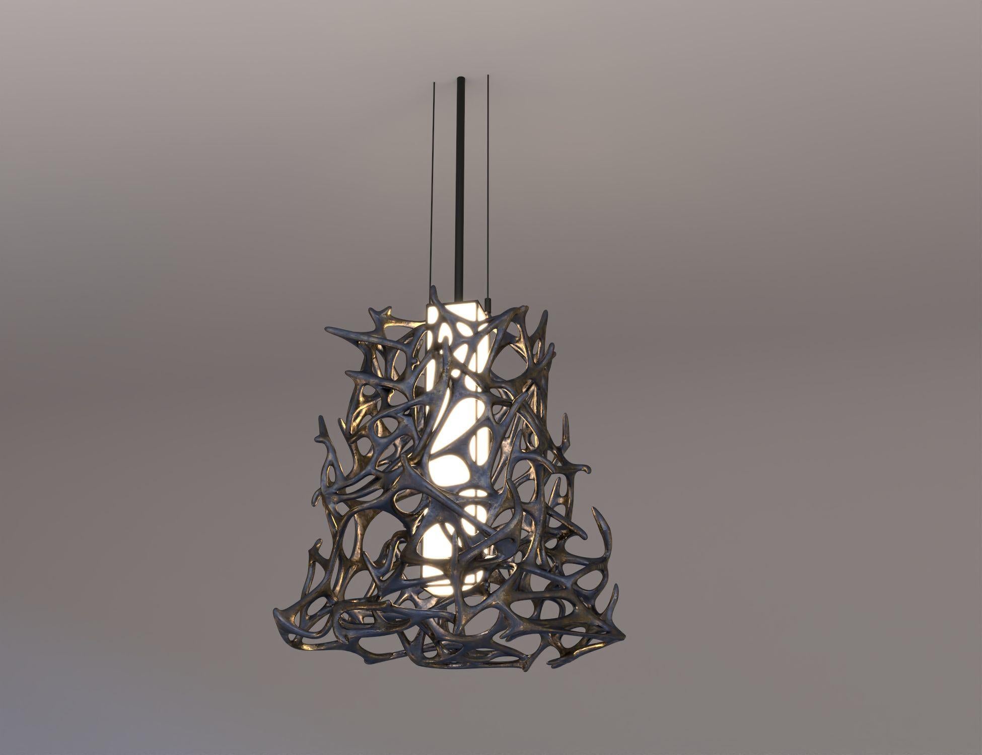 French Morphogen Pendant Lamp by John Brevard For Sale