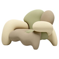 Morphologica Indiana Armchair in Bouclé Wool by Misha Kahn