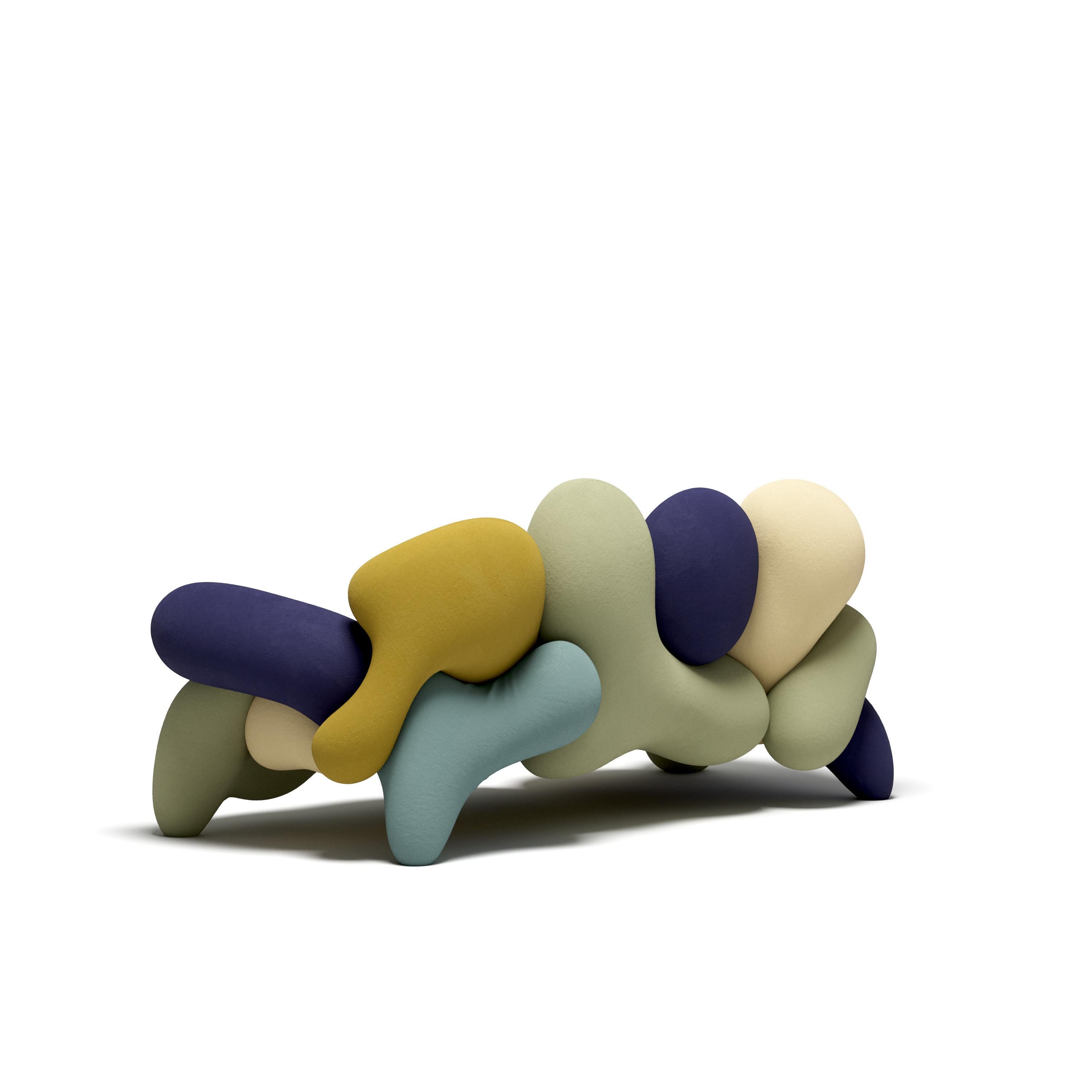 Sofá Morphologica Iowa de lana Bouclé by Misha Kahn Italiano en venta
