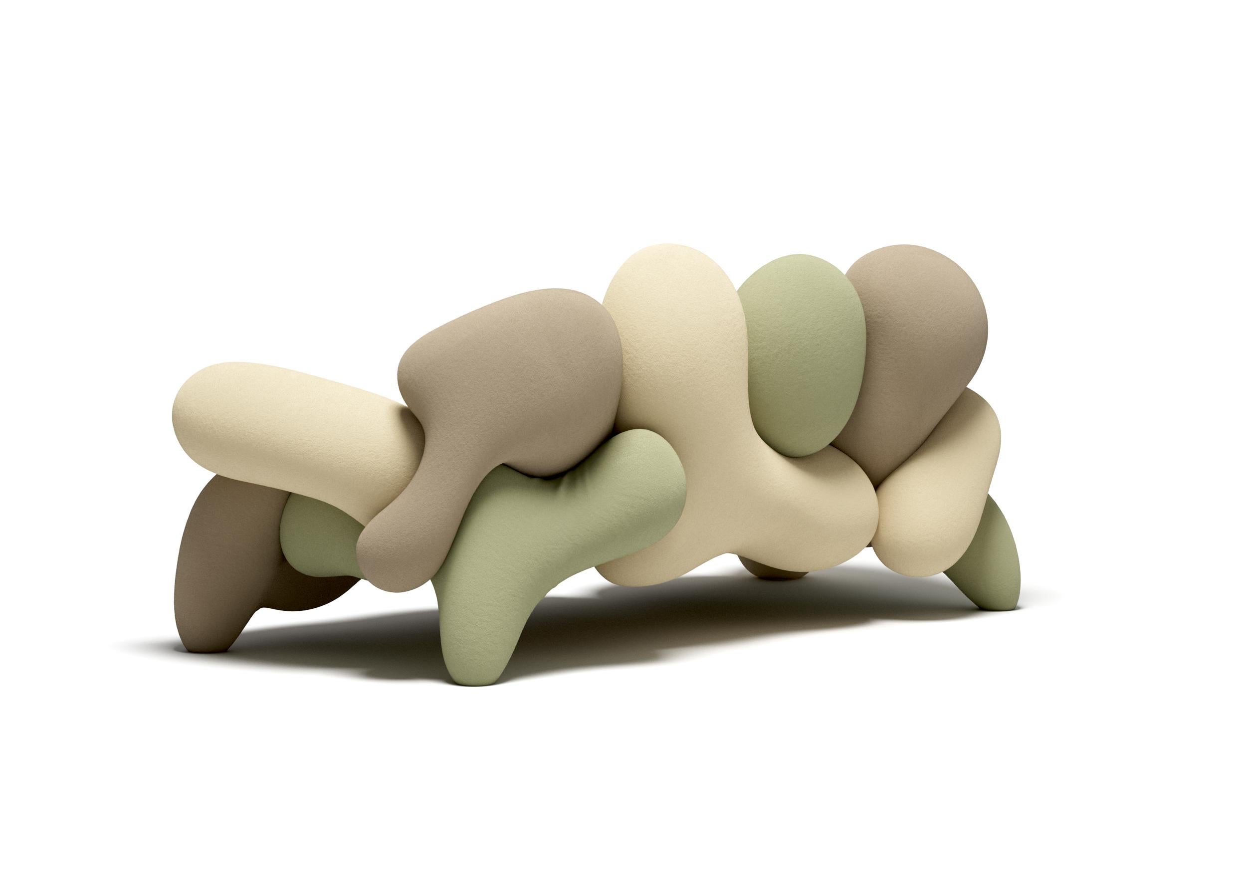 Italian Morphologica Indiana Sofa in Bouclé Wool by Misha Kahn For Sale