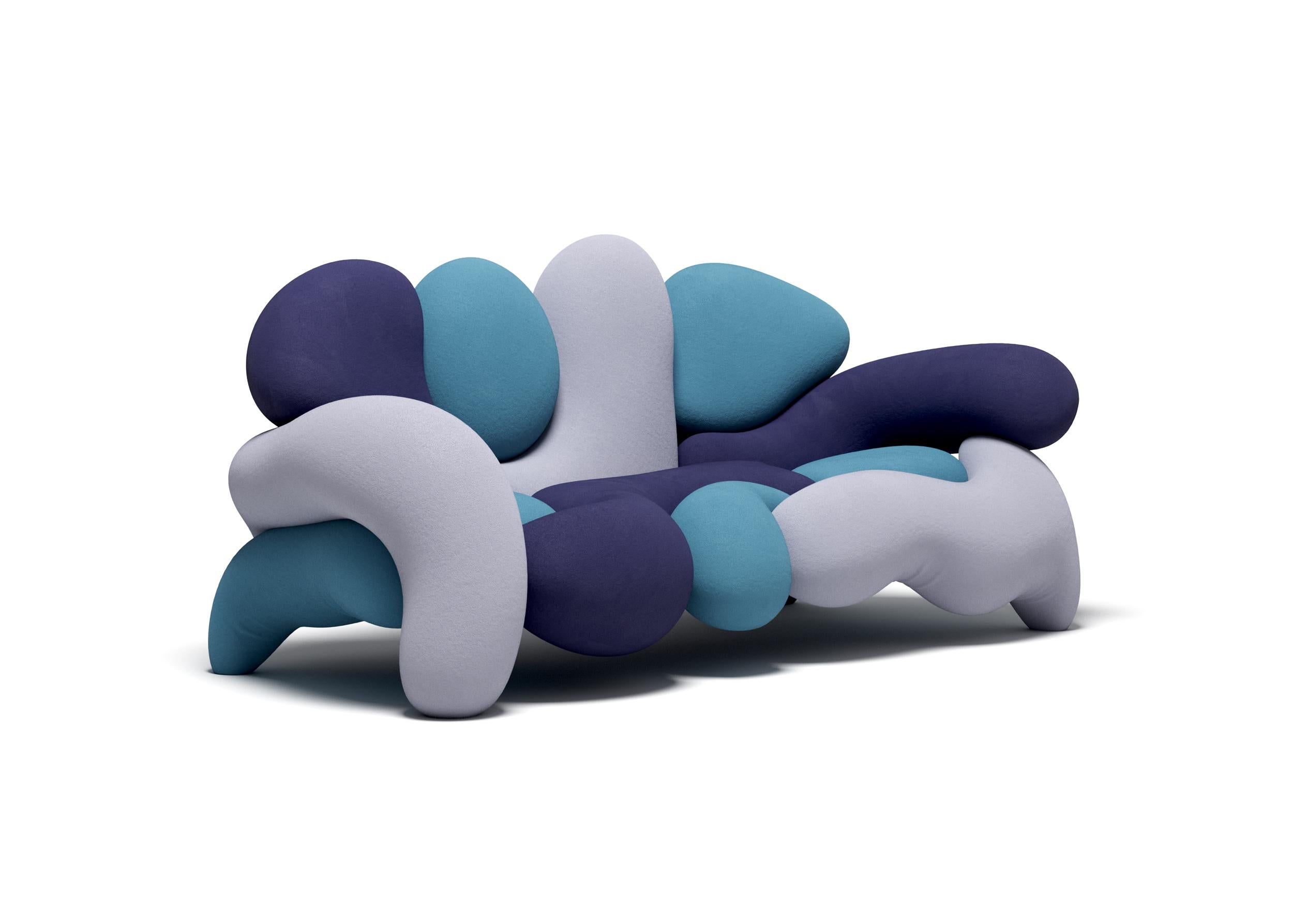 Canapé et fauteuil Michigan en laine bouclée par Misha Kahn Neuf - En vente à Brooklyn, NY