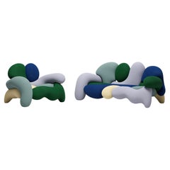 Misha Kahn - Canapé et fauteuil Minnesota en laine bouclée