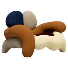 Morphologica Missouri Armchair in Bouclé Wool by Misha Kahn
