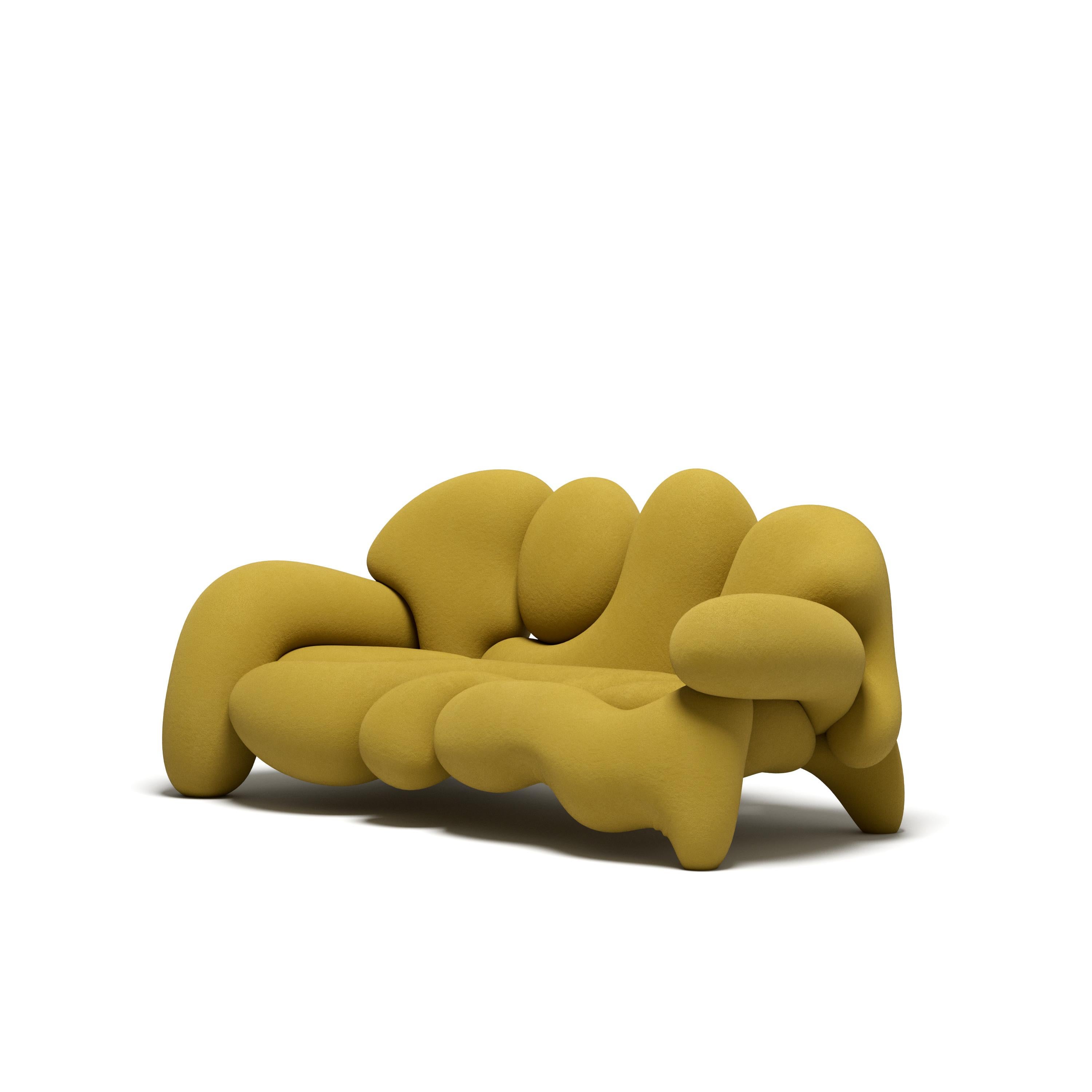 El sillón y el sofá Morphologica ponen de manifiesto la necesidad de replantearse lo que significa ser radical. Diseñado por Misha Kahn en 2024 para Meritalia.

El sillón y el sofá Morphologica, nacidos de la colaboración entre Meritalia y el