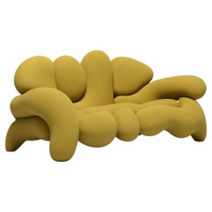 Morphologica Mustard Sofa in Bouclé Wool by Misha Kahn