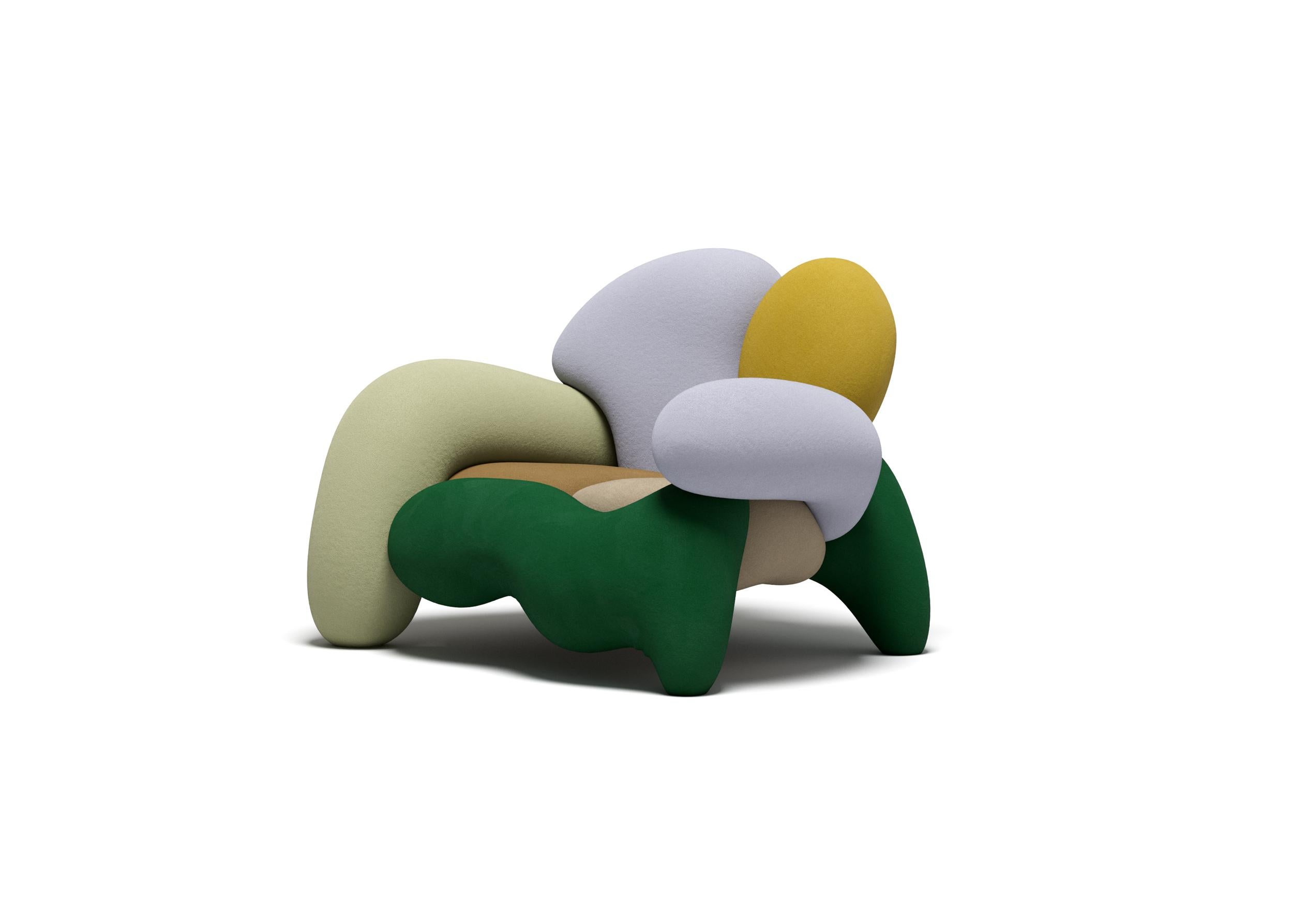 Le fauteuil et le canapé Morphologica manifestent la nécessité de repenser ce que signifie être radical. Conçu par Misha Kahn en 2024 pour Meritalia.

Le fauteuil et le canapé Morphologica, nés de la collaboration entre Meritalia et le designer