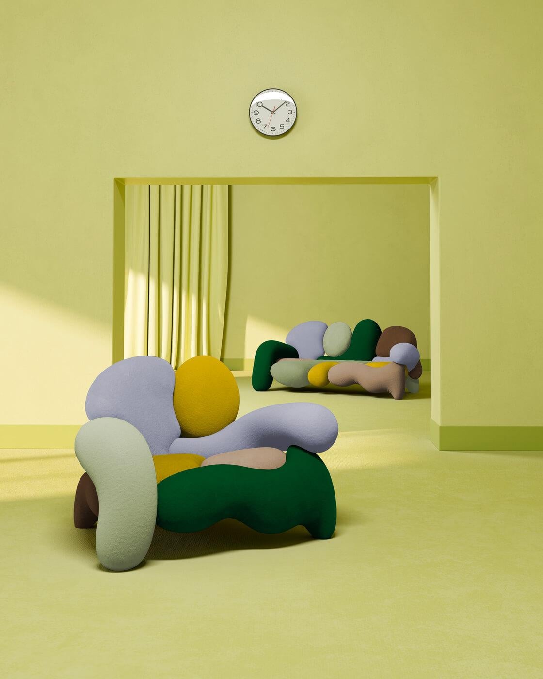 El sillón y el sofá Morphologica ponen de manifiesto la necesidad de replantearse lo que significa ser radical. Diseñado por Misha Kahn en 2024 para Meritalia.

El sillón y el sofá Morphologica, nacidos de la colaboración entre Meritalia y el