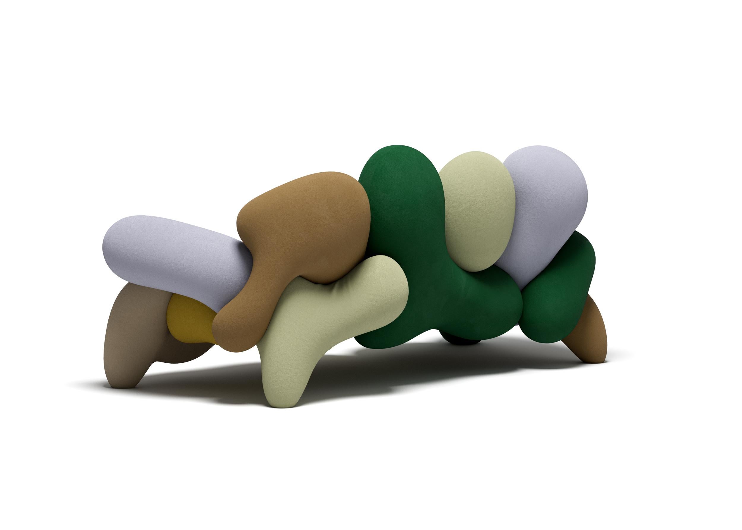 Morphologica Nebraska Sofá + Sillón de lana Bouclé by Misha Kahn Italiano en venta