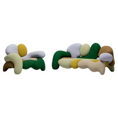 Morphologica Nebraska Sofa + Armchair in Bouclé Wool by Misha Kahn