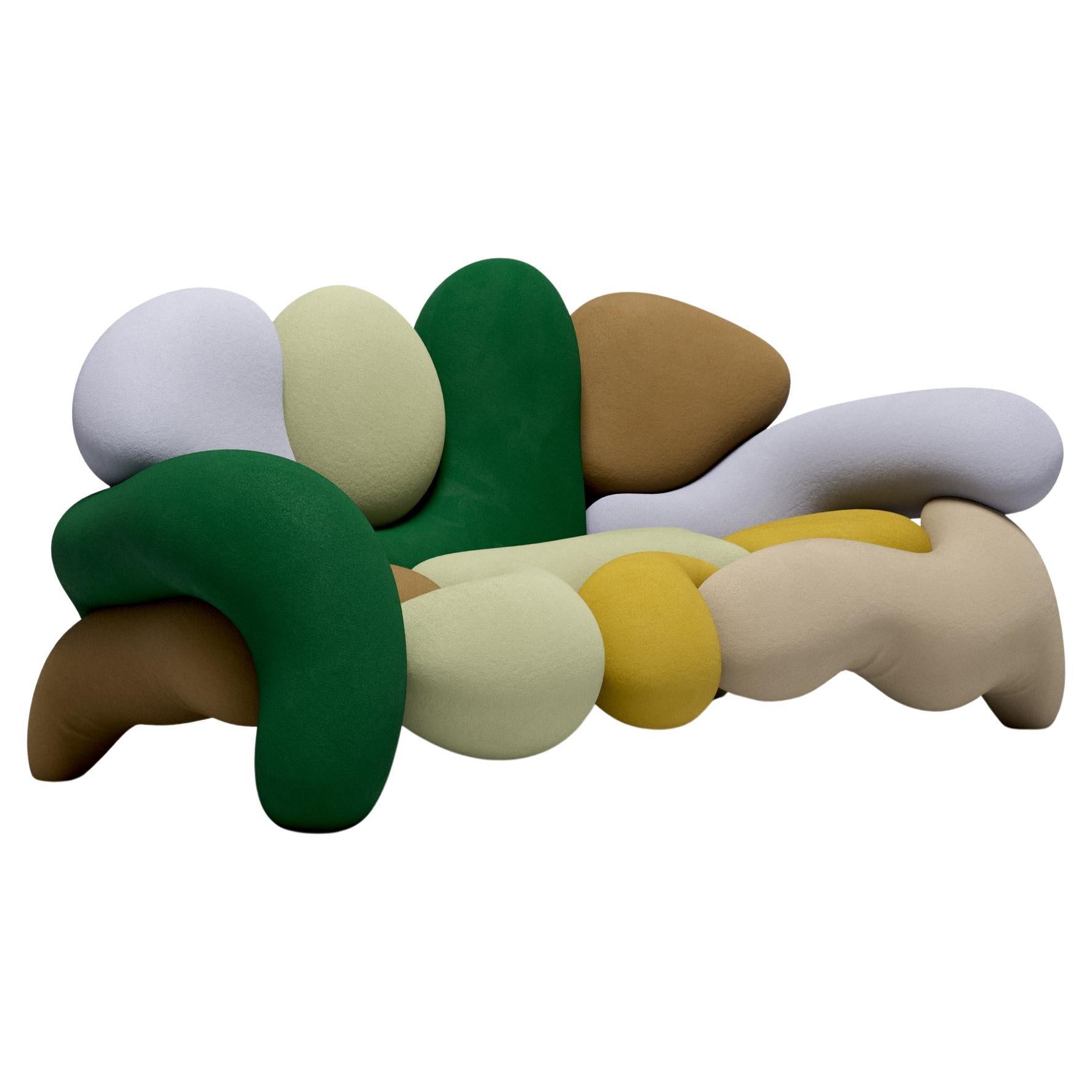 Morphologica Nebraska Sofa in Bouclé Wool by Misha Kahn