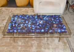 Morphos Butterflies Plexiglass Coffee Table