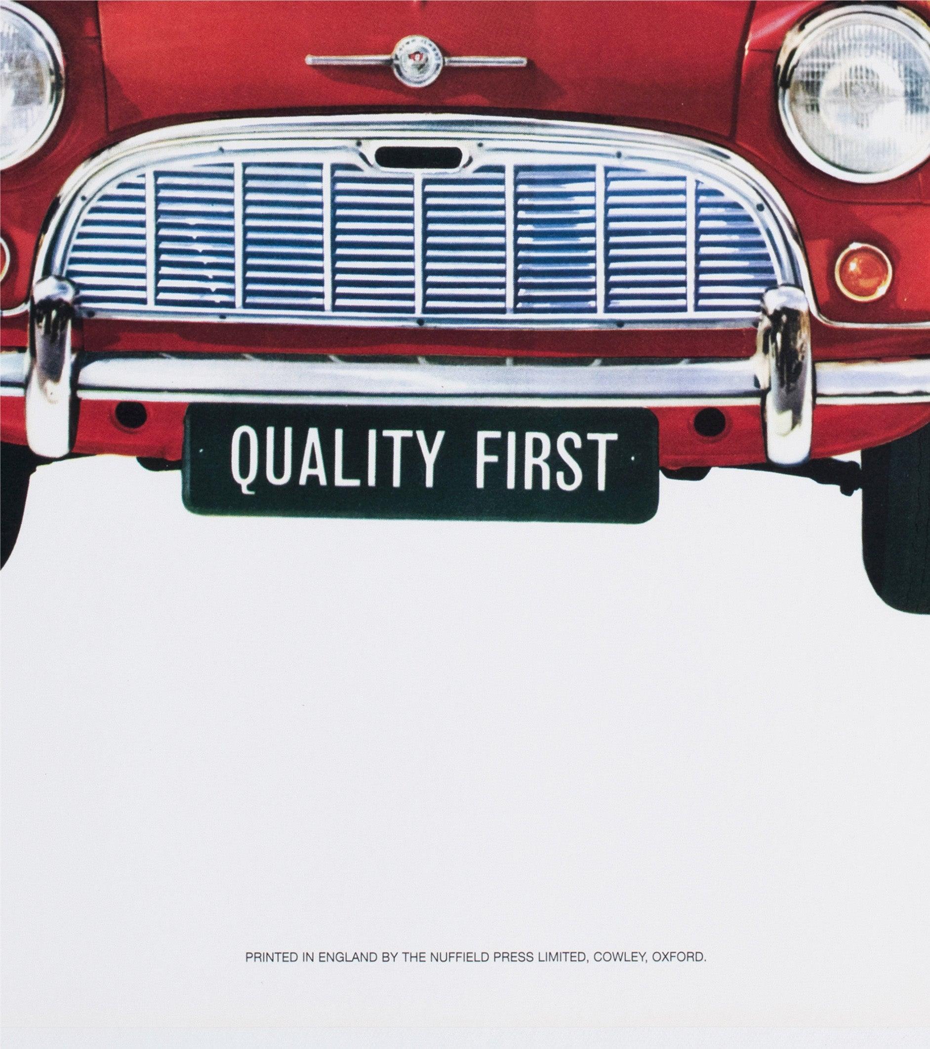 Morris 850 Mini 1960 UK Dealer Poster For Sale 1