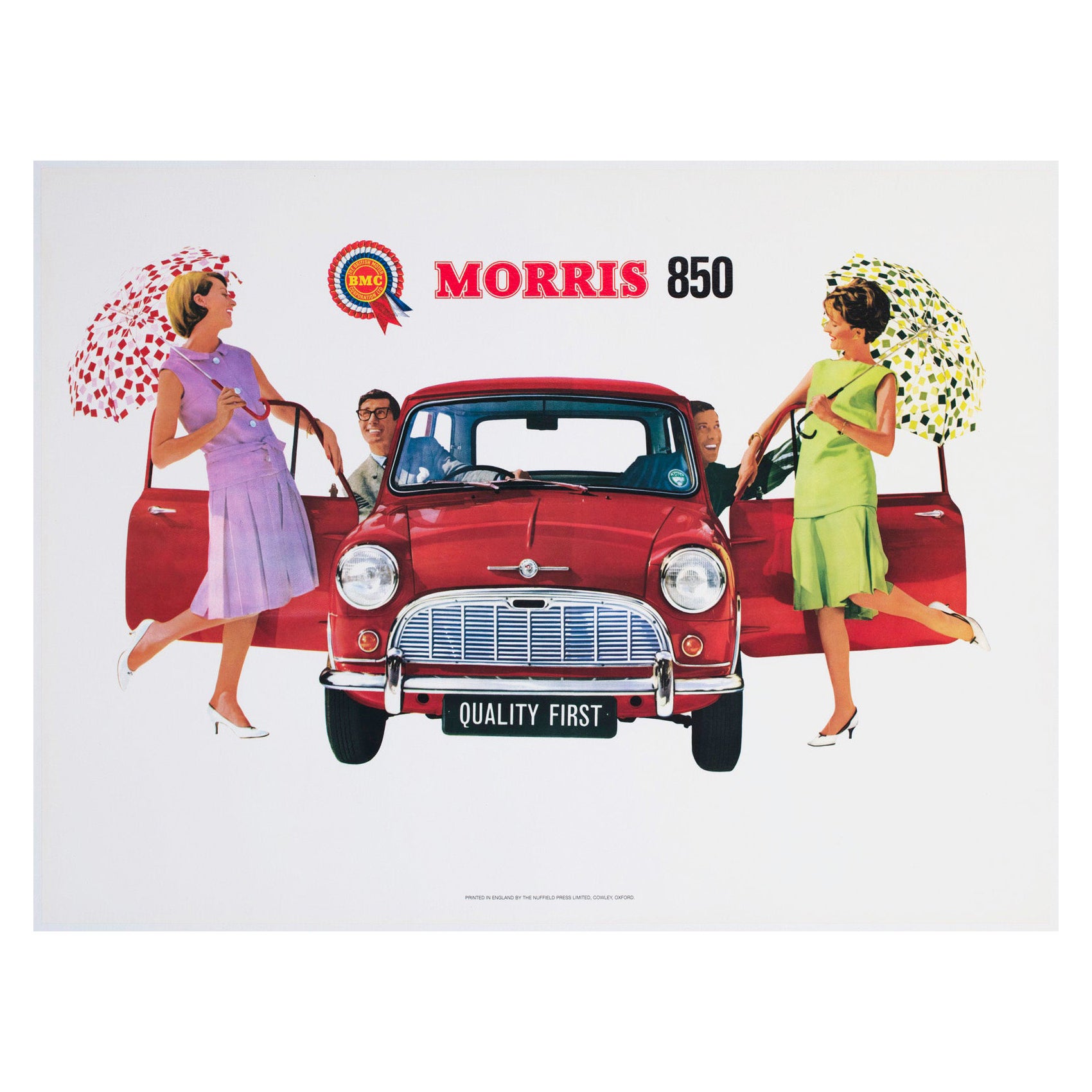 Morris 850 Mini 1960 UK Dealer Poster For Sale