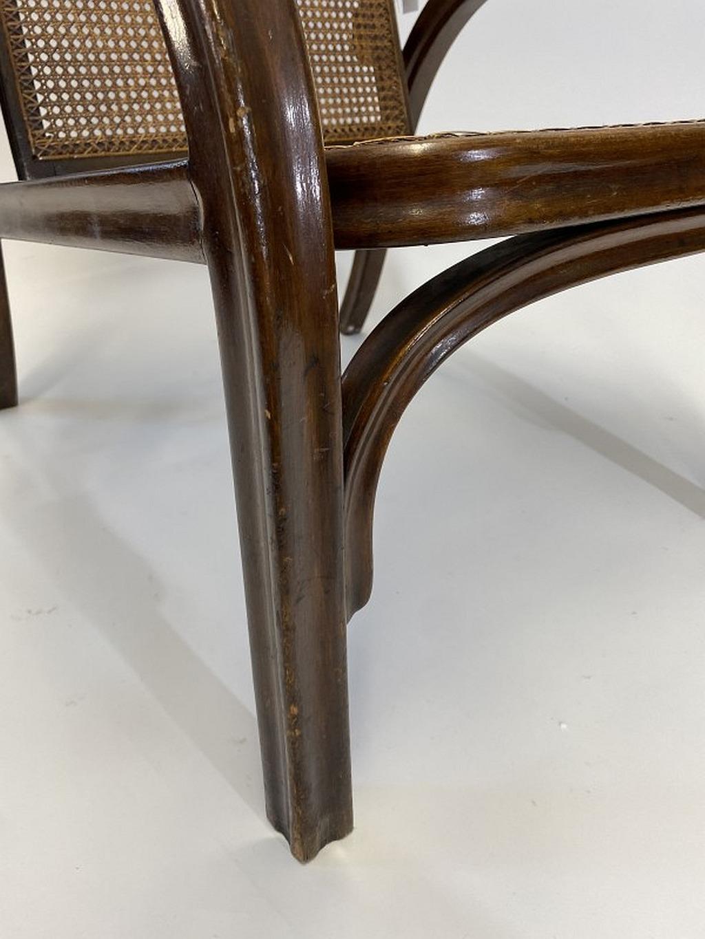 Vienna Secession Morris Adjustable Chair No.6392 by Otto Prutscher for Thonet Austria For Sale