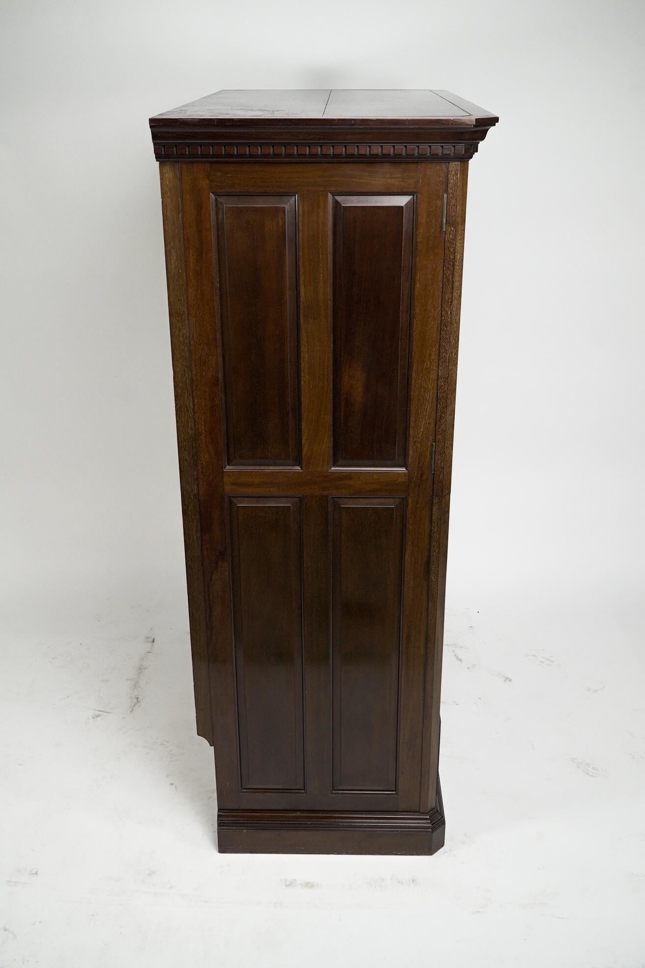 Morris & Co. An Aesthetic Movement Walnut tallboy with internal sliding drawers. For Sale 1