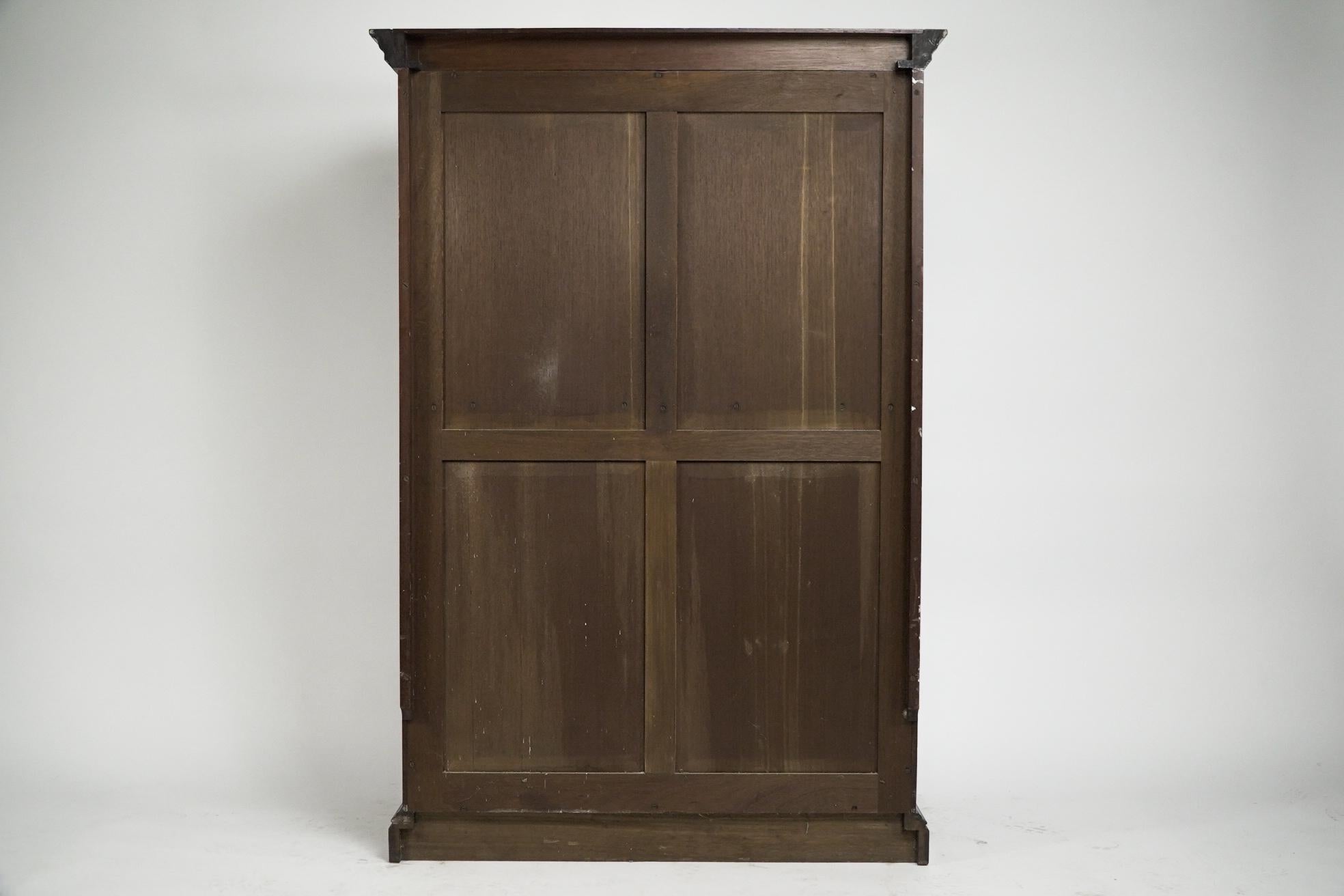 Morris & Co. An Aesthetic Movement Walnut tallboy with internal sliding drawers. For Sale 15