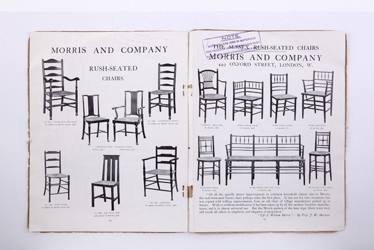 Morris and Co. A Rare Arts and Crafts Ladder Back Rush Seat Armchair In Good Condition In London, GB