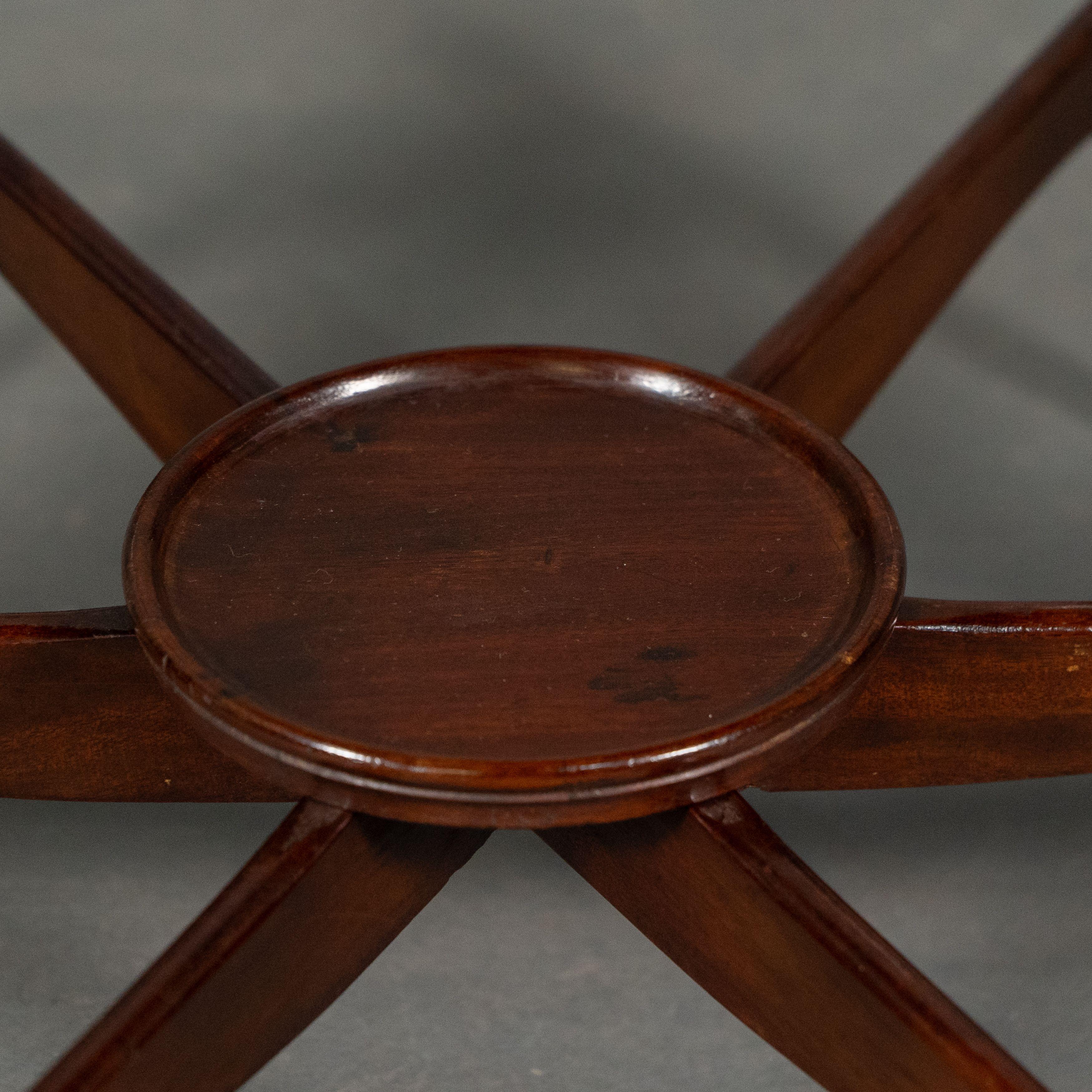 Morris and Co. Walnut side table with a shaped top and a wavey apron. For Sale 5