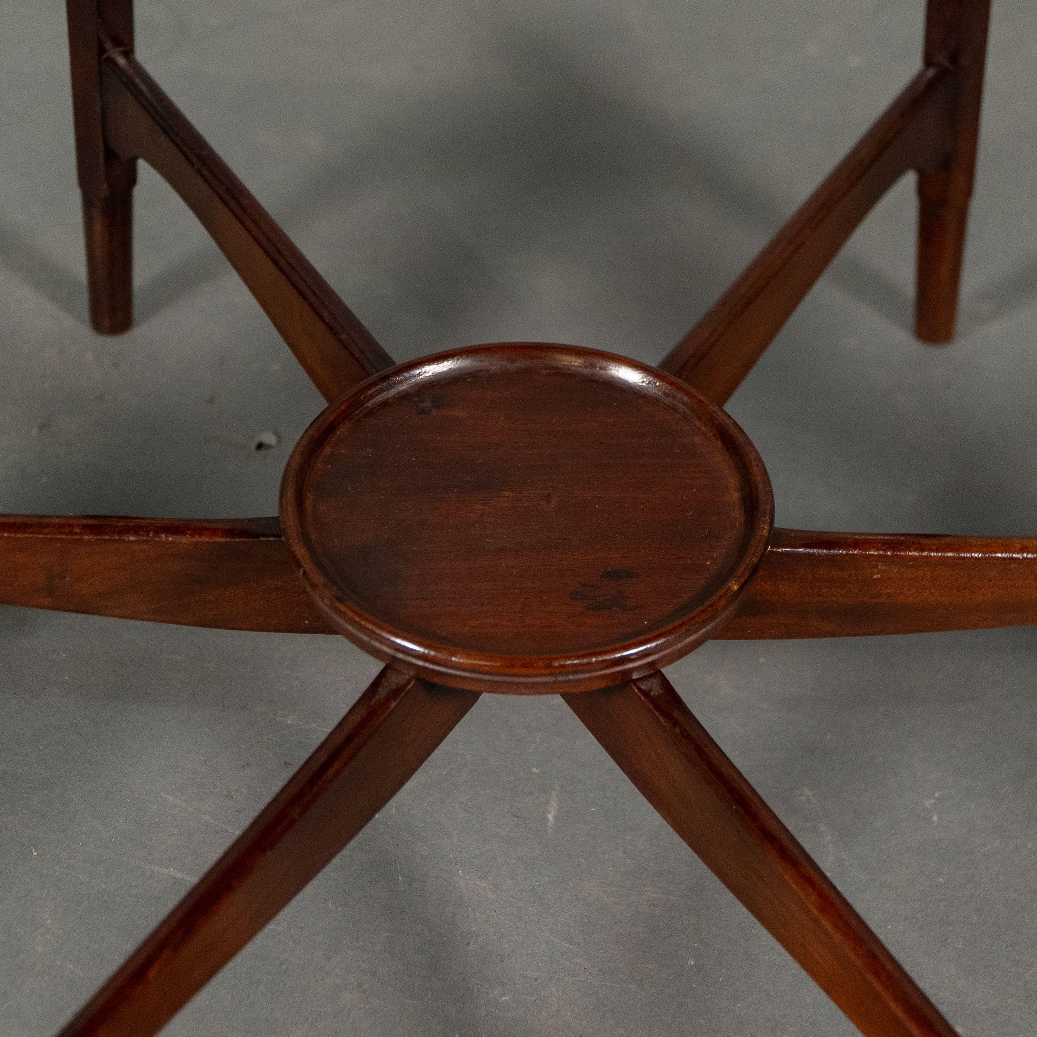 Morris and Co. Walnut side table with a shaped top and a wavey apron. For Sale 6