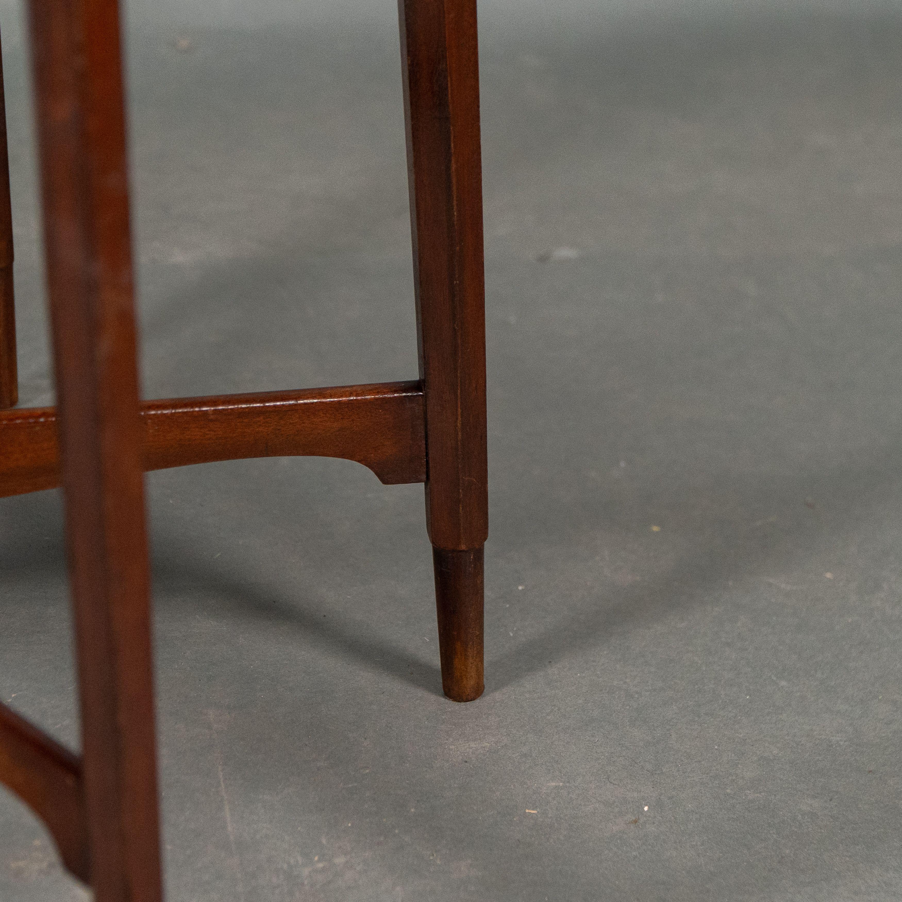 Morris and Co. Walnut side table with a shaped top and a wavey apron. For Sale 8
