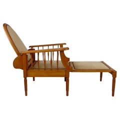 Morris armchair / lounge chair in beech, Art Deco, France, Circa 1925