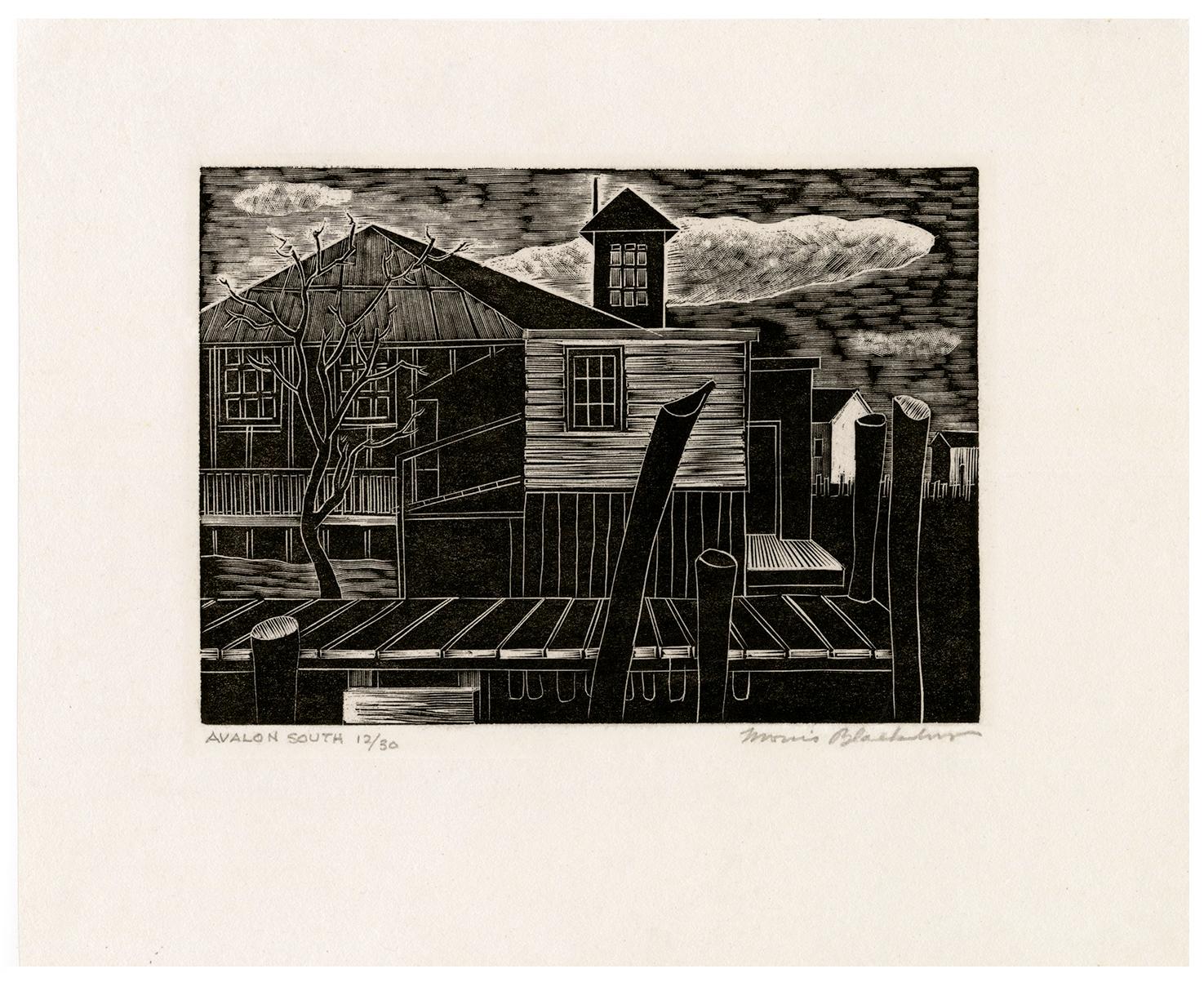 'Avalon South' —— Mid-Century Modernism - Print by Morris Blackburn