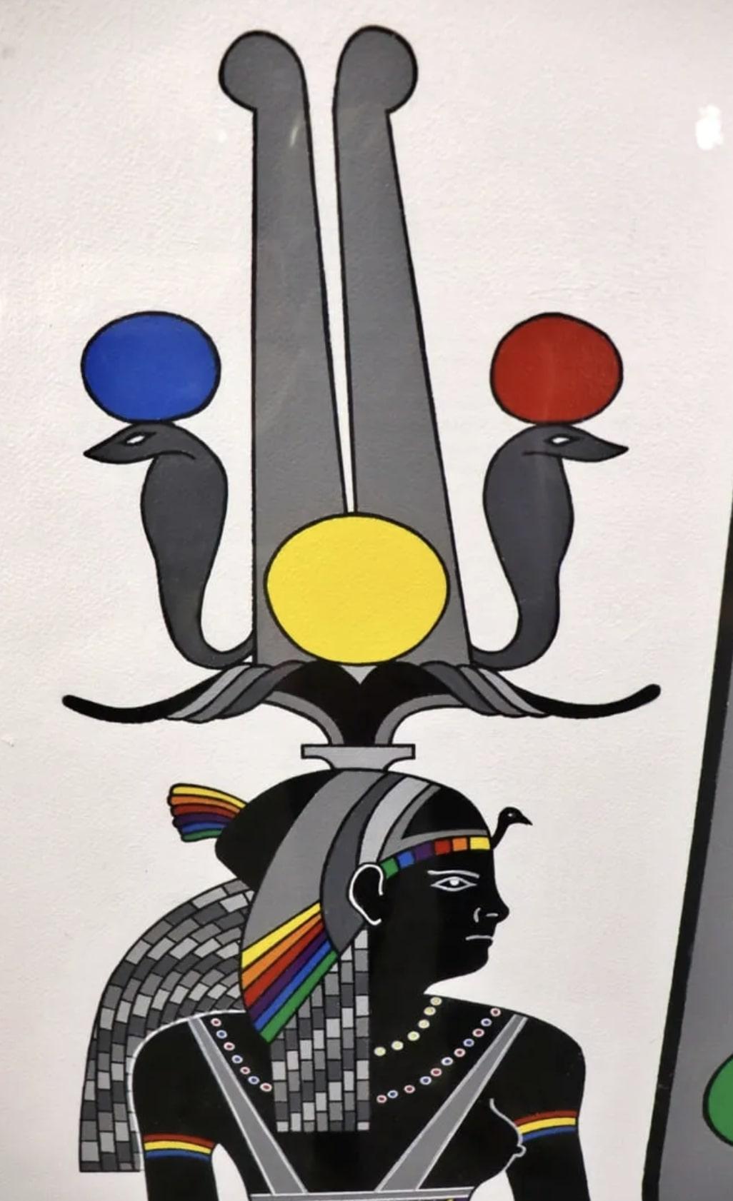Morris Blackman „ägyptische Figuren“ (Papier) im Angebot