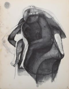 Father and Child V, Surrealist Lithograph by Morris Broderson