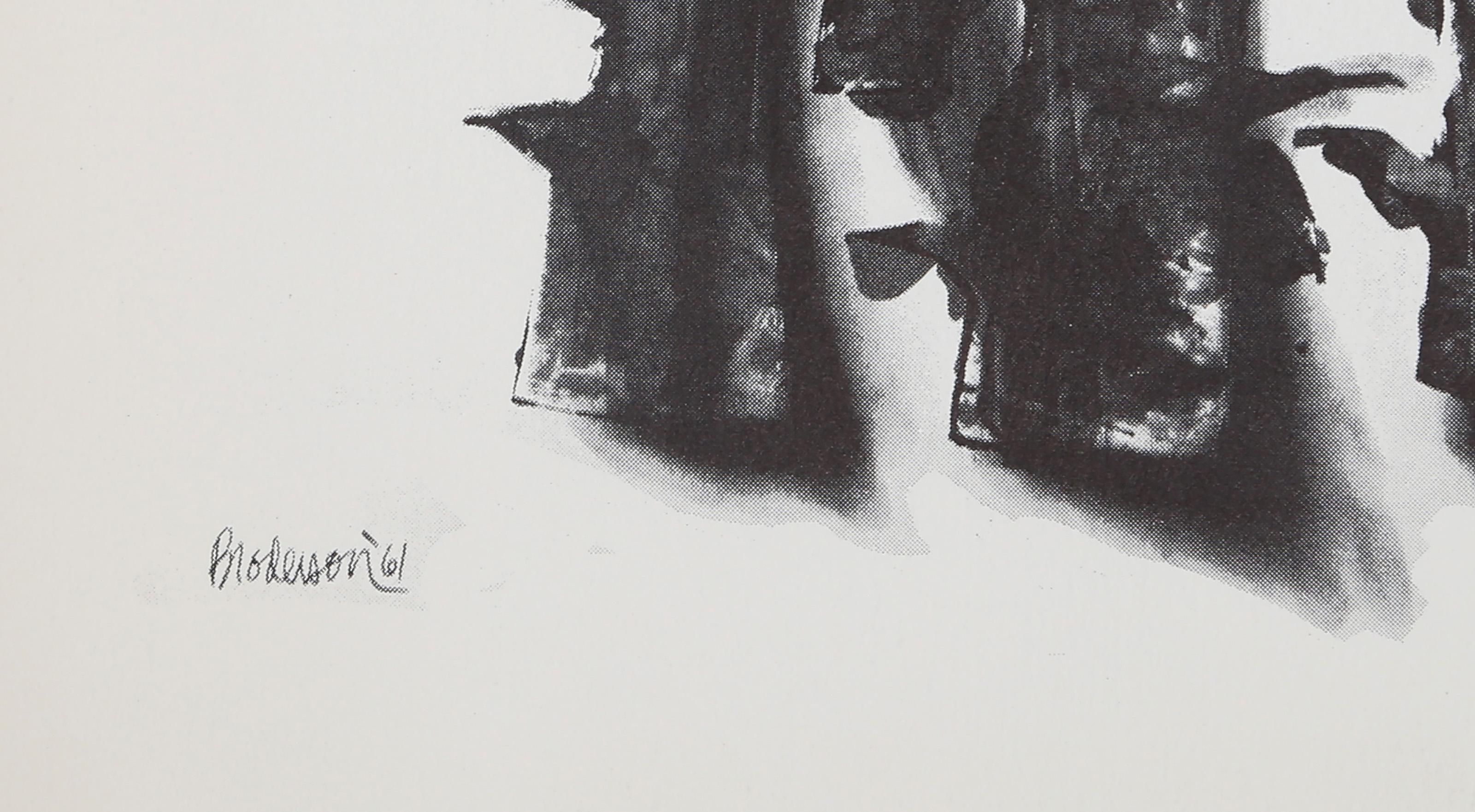 Roses, Surrealist Lithograph by Morris Broderson For Sale 4