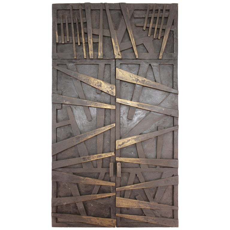 Morris Brose Modern Bronze Model Doors of Detroit Holocaust Memorial at