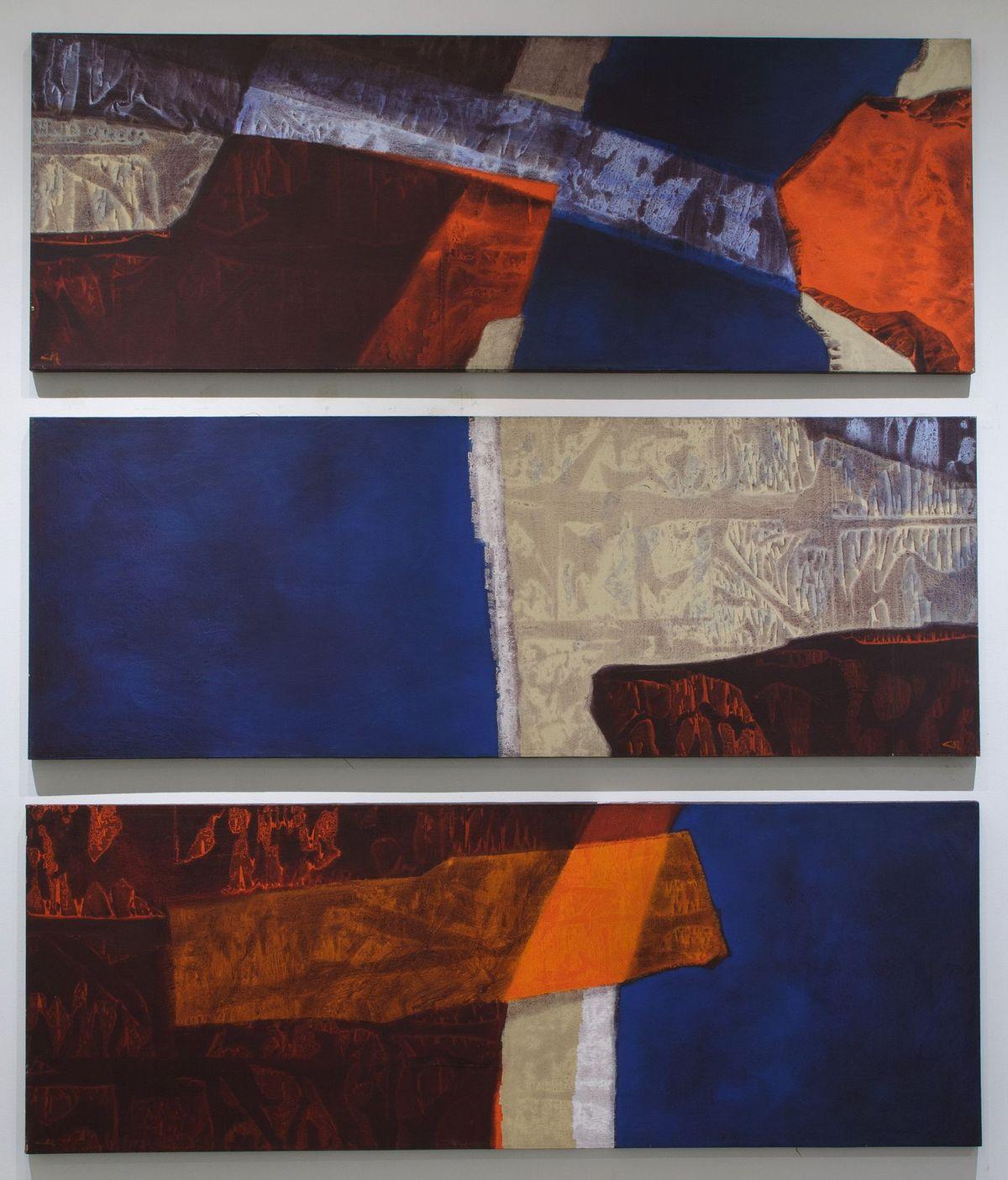 MORRIS, CARL Abstract Painting - Untitled (Triptych)