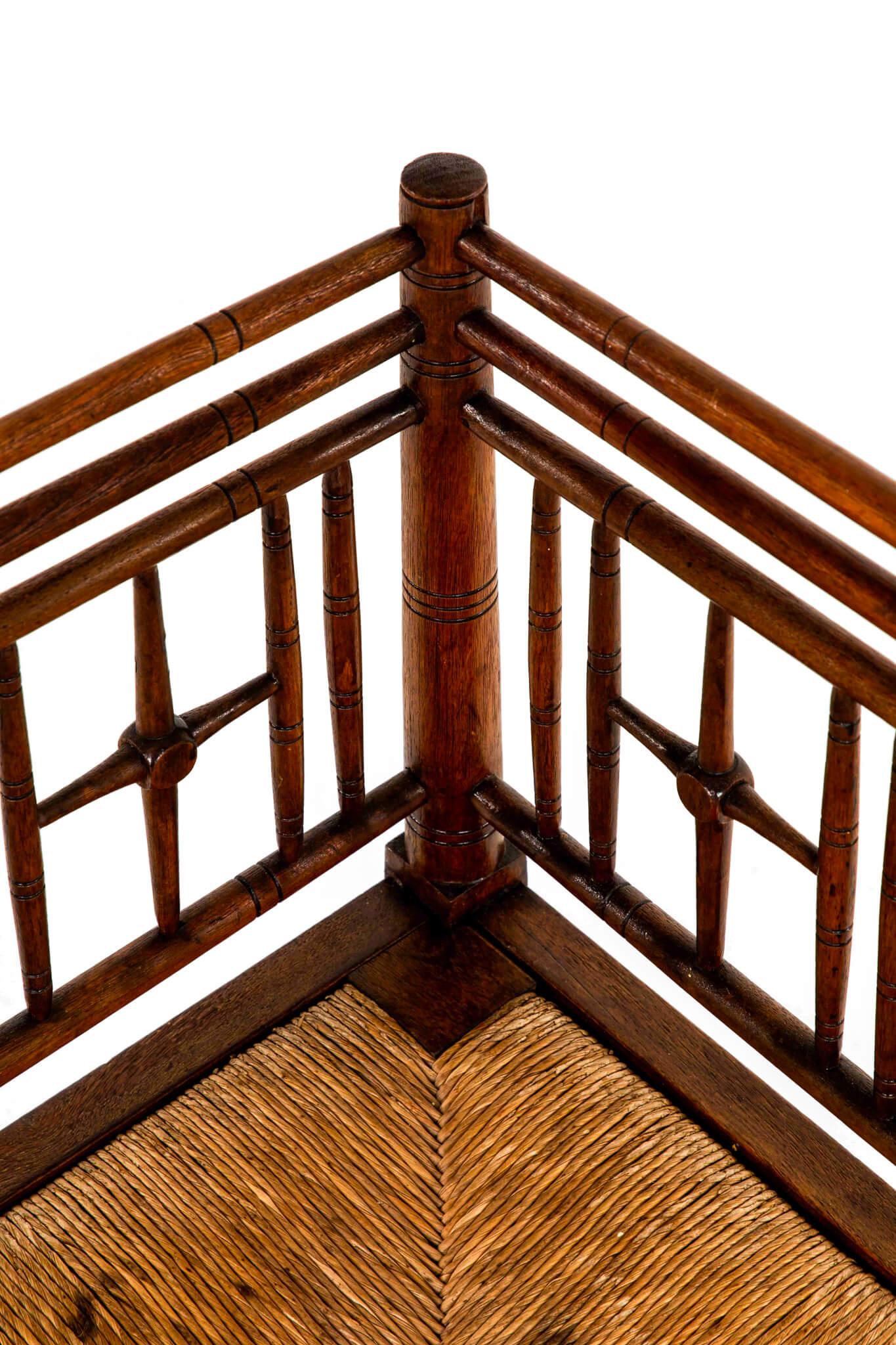 Morris & Co. 19th Century Sussex Corner Chair 6