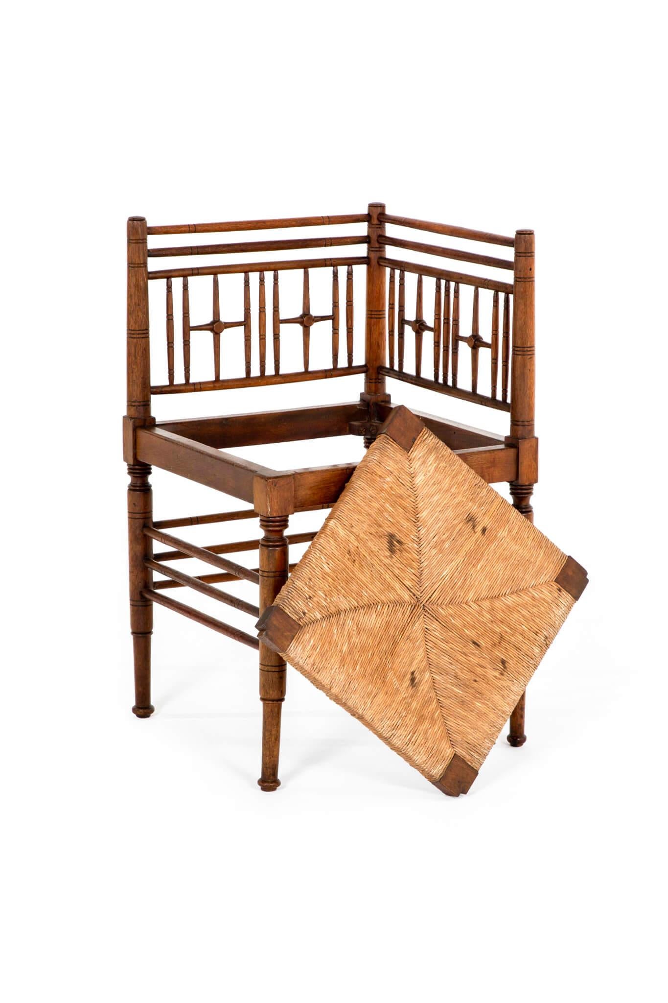 Rush Morris & Co. 19th Century Sussex Corner Chair
