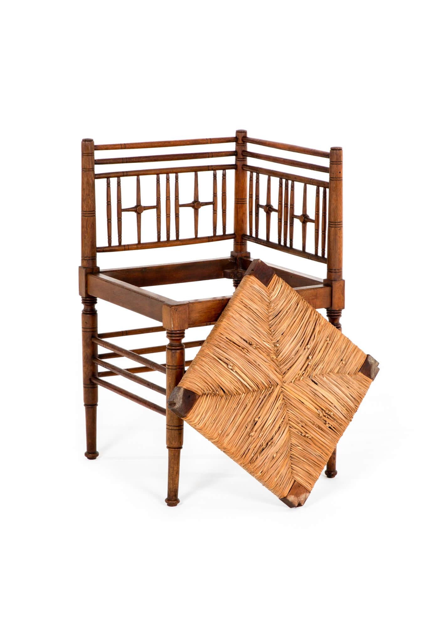 Morris & Co. 19th Century Sussex Corner Chair 1