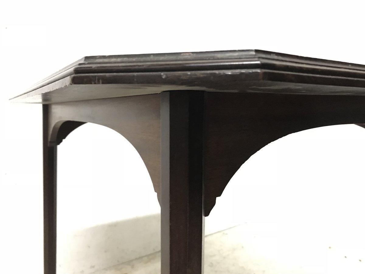 Hand-Crafted Morris & Co. an Arts & Crafts Mahogany Side or Centre Table with Canted Corners