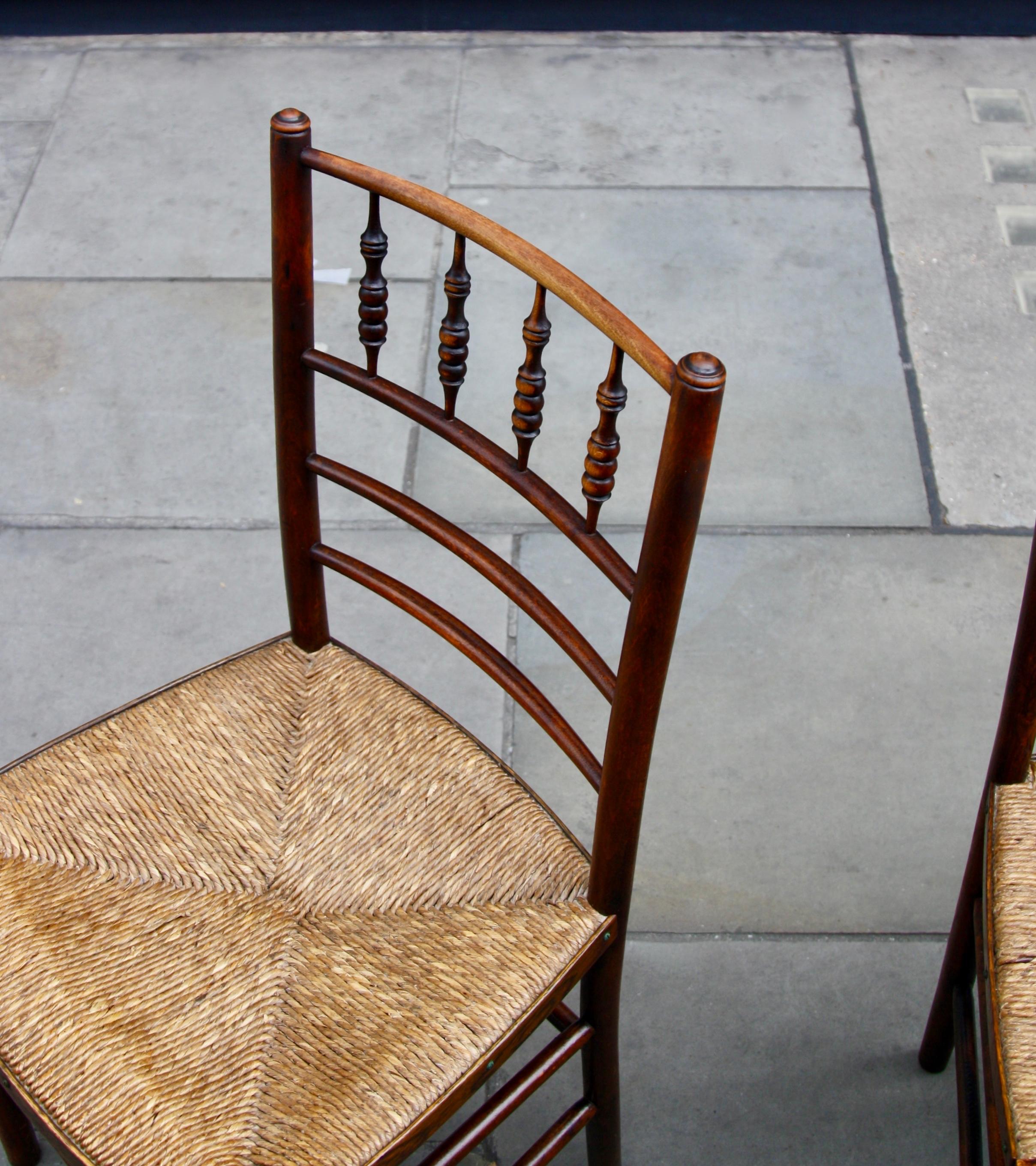 20th Century Morris & Co Pair of Arts & Crafts ‘Sussex’ Chairs, 1864