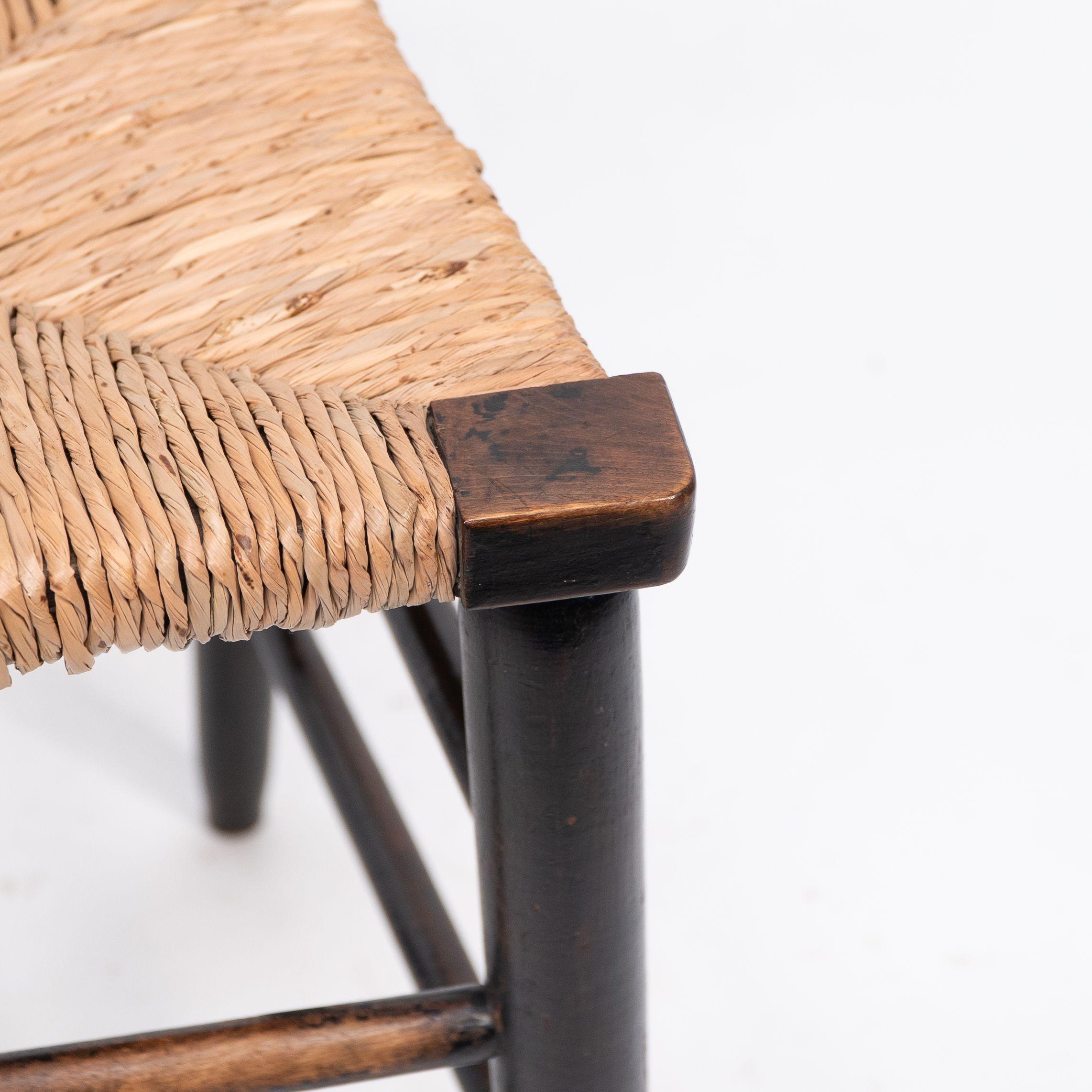 Morris & Co. Phillip Webb Attri. Aesthetic Movement rush seat Sussex side chair For Sale 9